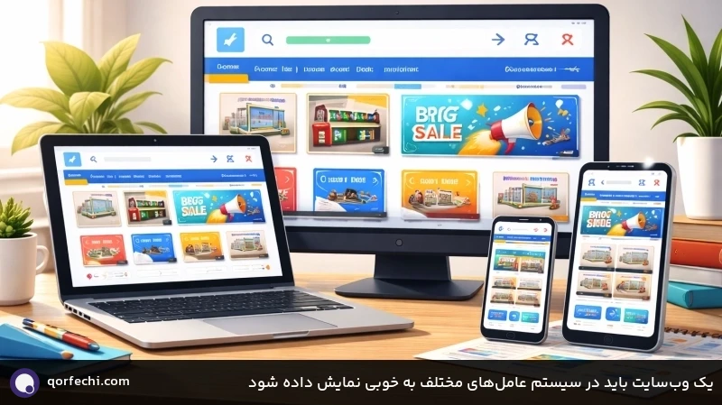 یک وب‌سایت باید در سیستم عامل‌های مختلف به خوبی نمایش داده شود