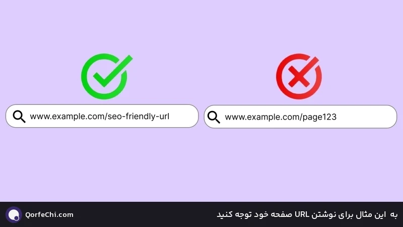به این مثال برای نوشتن URL صفحه خود توجه کنید