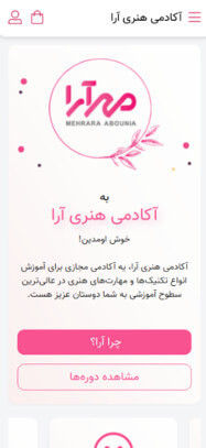 قاب موبایل آکادمی هنری مهرآرا